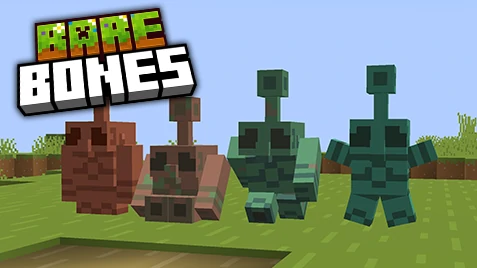 Minecraft Bare Bones Texture Pack featured image showing simplified copper golems with cartoon-style graphics
